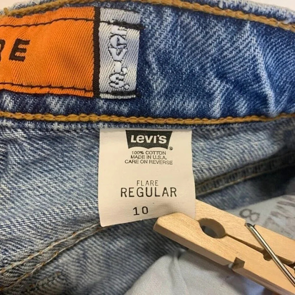 Levi's Girls Silver Tab Vintage Flare 100% Cotton Classic Jeans Size 10 - Picture 7 of 11